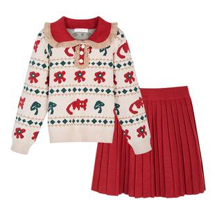 富罗迷女童秋套装冬季新款青少年周岁高级好看女孩时髦洋气两件套