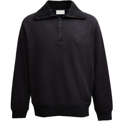 半拉链设计卫衣SEASONHIGH贴布