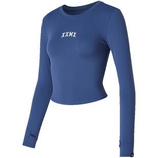 xexymix杰克茜韩国进口紧身柔软长袖T字母瑜伽跑步修身FXTA4368G