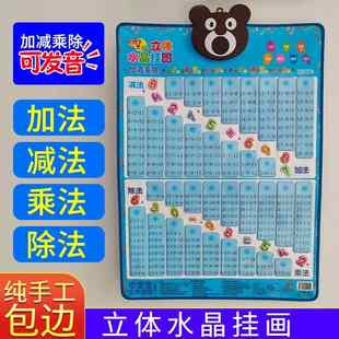 儿童有声早教学习挂图加减法口诀表99乘法口诀表有声数字挂图墙贴