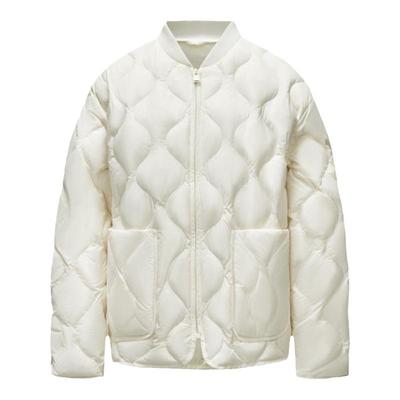 女秋冬轻薄羽绒服纯色三防棒球领