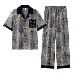 【轻柔软】睡衣男士夏季薄款纯棉短袖长裤青少年可外穿家居服套装