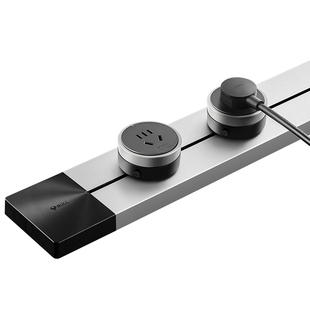 红牛轨道插座公牛可移动厨房餐边柜滑轨电源接线板家用明装插排插