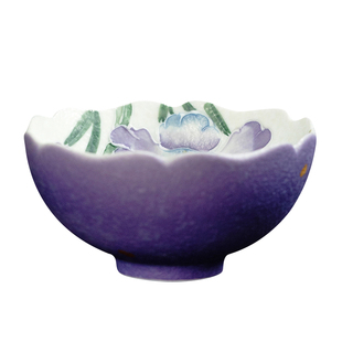 手绘陶瓷紫鸢凝华品茗杯女士喝茶杯功夫茶具家用陶瓷主人杯单杯