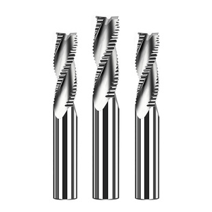 铝用钨钢立铣刀开粗皮cnc加工中心高光七彩加长短波刃波纹合金刀