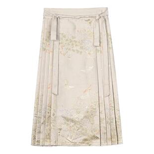 森女部落原原创创新中式八分织金马面裙汉服半裙2025秋冬新款女装