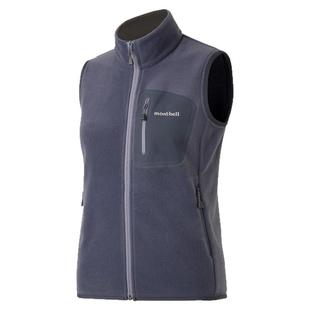 montbell日本2024年秋冬季户外保暖摇粒绒超轻抓绒马甲女款马夹