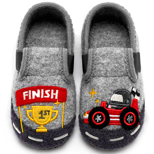 小茸2-8岁儿童室内鞋宝宝冬季家居地板棉拖鞋男女童羊毛幼儿园秋