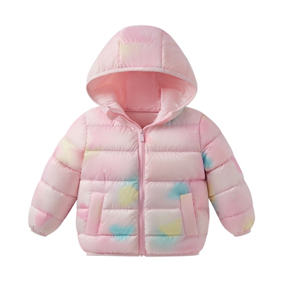 女童轻薄排骨羽绒服冬季三岁小女孩儿童保暖红色冬装宝宝秋冬外套