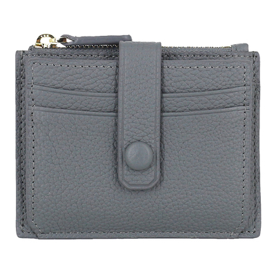 头层牛皮女式小钱包简约搭扣卡包