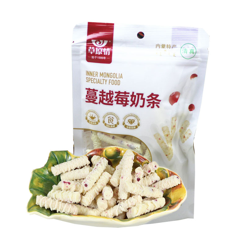 新品买10送1草原情150g奶棒奶干