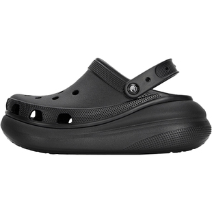 Crocs卡骆驰洞洞鞋女鞋夏季新款泡芙厚底拖鞋包头凉鞋207521