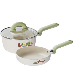 苏泊尔陶瓷不粘小奶锅宝宝婴幼儿专用辅食锅煎煮炒蒸一体多功能锅