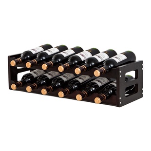 创意红酒架葡萄酒架实木酒瓶架子红酒展示架多瓶收纳酒柜装饰摆件