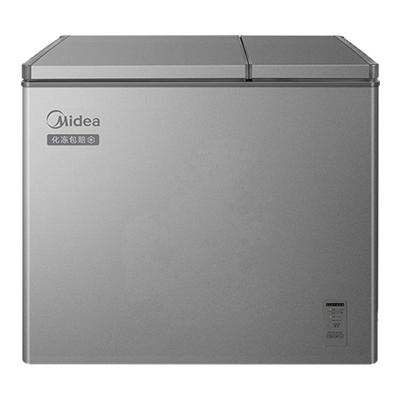 美的210双温家用减霜冰柜商用小型卧式冷柜冷冻冷藏两用冰箱官方