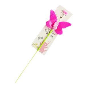 台湾Amy&Carol逗猫棒仿真昆虫响纸铃铛毛线细麻绳伸缩长杆猫玩具