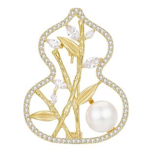 简约镂空葫芦胸针女款2025新款高档女胸花别针精致独特设计感配饰