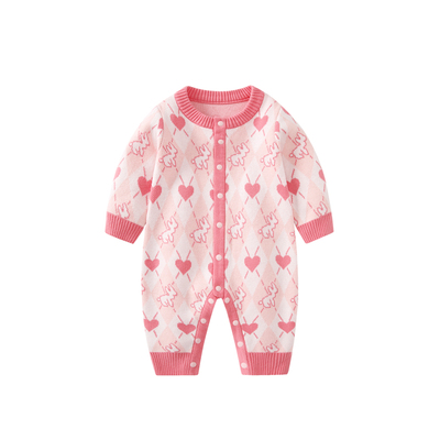 婴儿衣服连体衣宝宝毛衣针织套装