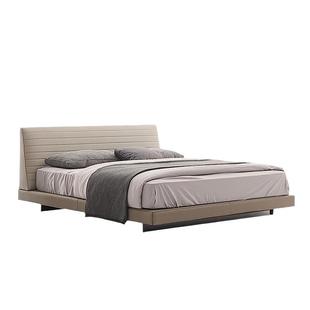 CHENGJUN ROGER罗杰床真皮意式极简卧室床双人现代简约棉麻布艺床