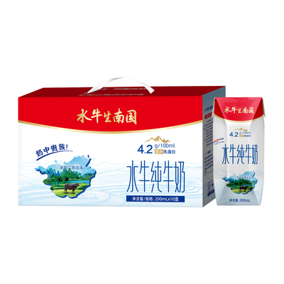 水牛生南国水牛纯牛奶200ml*10盒
