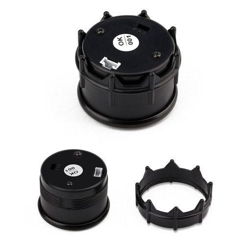 跨境款汽车改装(旋钮)壳数显52mm2式安装寸黑塑料油压表