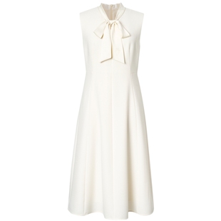 CADIDL卡迪黛尔秋季商场同款背心裙连衣裙飘带领收腰女裙