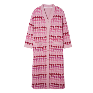 芬腾可安睡裙女秋冬季纯棉长袖女士可外穿开衫睡衣秋女款2026新款