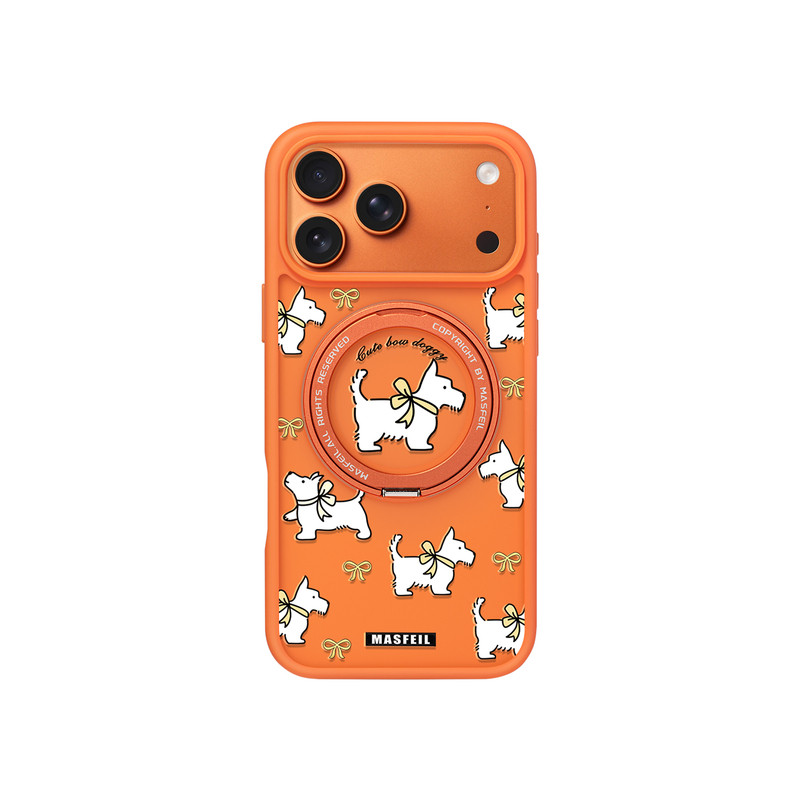 ZHIZHE×简约狗狗适用苹果17promax手机壳iPhone17pro新款带支架ip17全包Fo5磁吸支点网红女高级感保护套