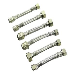 欧标龙头冷热3分4分软管304不锈钢三分转四分内外丝延长水管优质