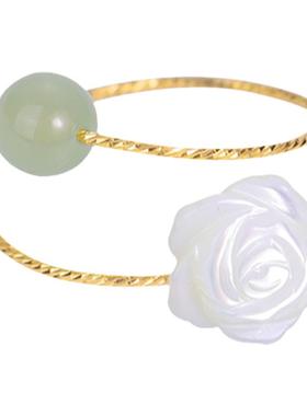 玫瑰花戒指One钛钢日韩女