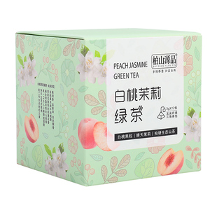 白桃茉莉绿茶果粒茶茉莉花茶袋泡茶茶包茶叶盒装花果茶
