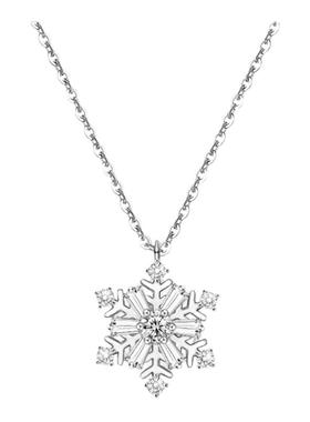 旋转雪花转好运张万森下雪了项链