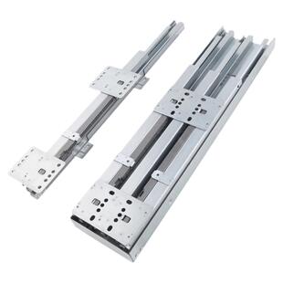 重型托底轨道天地滑轨阻尼缓冲推拉式竖柜高深柜加厚承重上下轨道