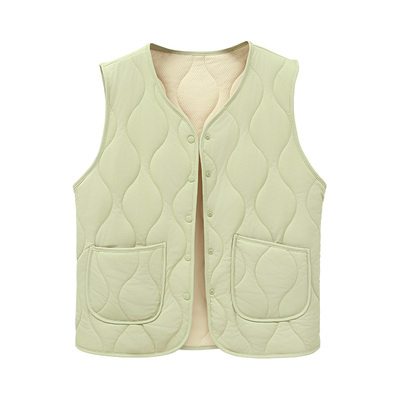雅鹿女士加绒加厚保暖背心马甲