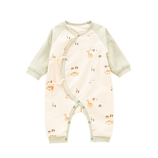 童泰新生婴儿双层连体衣春秋纯棉哈衣0-6个月宝宝a类2026新款爬服