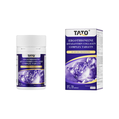 TATO麦角硫因虾青素胶原蛋白复合片白番茄抗皱维c抗衰老60片/盒