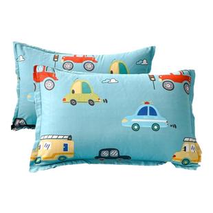 纯棉枕套100全棉一对装成人枕巾48x74cm可爱枕芯套儿童卡通信封枕