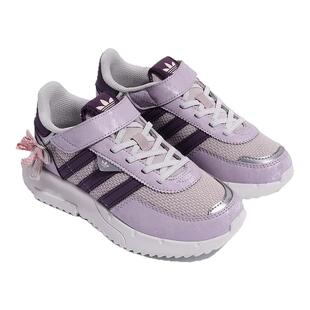 adidas阿迪达斯三叶草女童鞋子小童跑步鞋男童网面运动鞋KJ7598