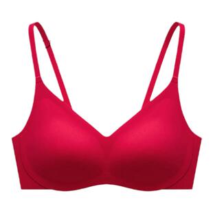 曼妮芬本命年红内衣芒果杯文胸马年结婚舒适无钢圈女士软支撑胸罩