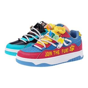 汤姆猫鞋子男鞋板鞋男款2025新款男生休闲厚底鸳鸯鞋学生面包潮鞋