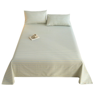 红豆夏季老粗布床单单件纯棉100全棉麻亚麻床笠三件套软凉席a类