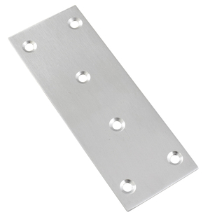 不锈钢连接片固定片木板连接件固定铁片加固一字黑色角码直片件TL