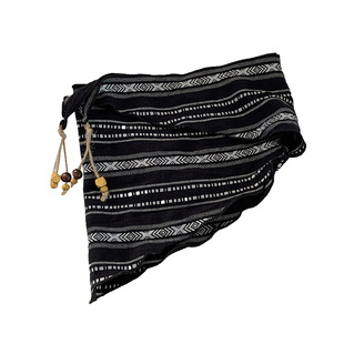 波西米亚风条纹三角巾女款2026新款正流行田园风百搭丝巾装饰头巾