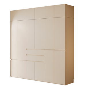 千山HENF级衣柜家用卧室实木大容量平开门储物家用定制到顶衣柜