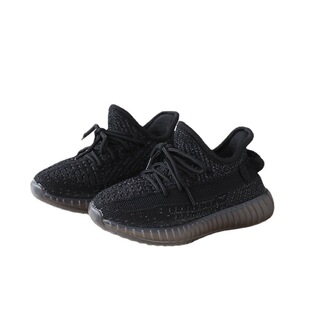 儿童椰子鞋男童软底运动鞋女童轻便跑步鞋宝宝幼儿园透气飞织鞋秋