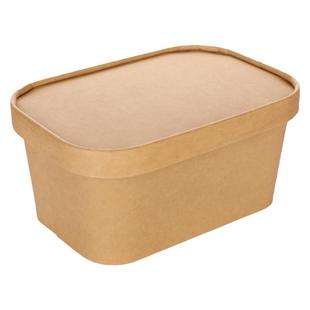 双层一次性外卖快餐盒方形牛皮纸方盒带盖饭菜分离内托白色打包盒