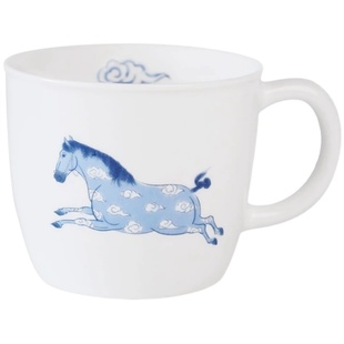 择学家自在遨游情侣马克杯小众设计感中式青花水杯咖啡杯陶瓷套装