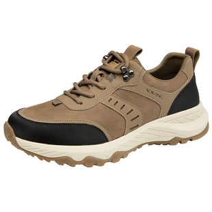 奥康男鞋春秋季新款潮流拼接休闲老爹鞋男系带舒适户外运动鞋