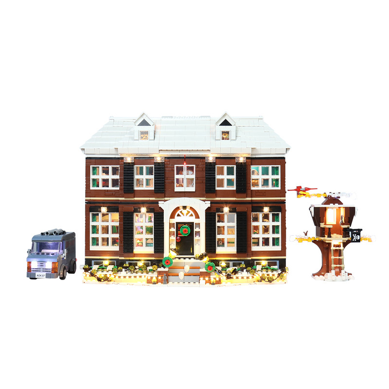 BrickBling适用乐高21330小鬼当家LED玩具灯饰街景建筑灯光展示盒