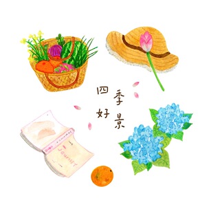 一朵苗原创窗贴 四季好景餐厅书房厨房玻璃瓷砖贴纸防水装饰窗花